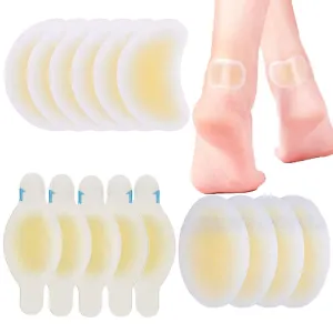 15PCS Blister Plasters Invisible Hydrocolloid Gel Blister Bandages Blister Cushion Pad for Heel Foot Toe and Guard Skin