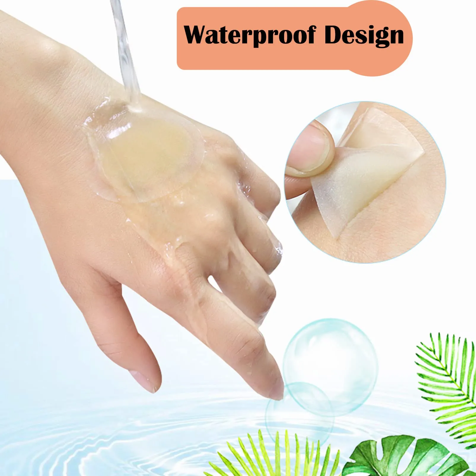 15PCS Blister Plasters Invisible Hydrocolloid Gel Blister Bandages Blister Cushion Pad for Heel Foot Toe and Guard Skin