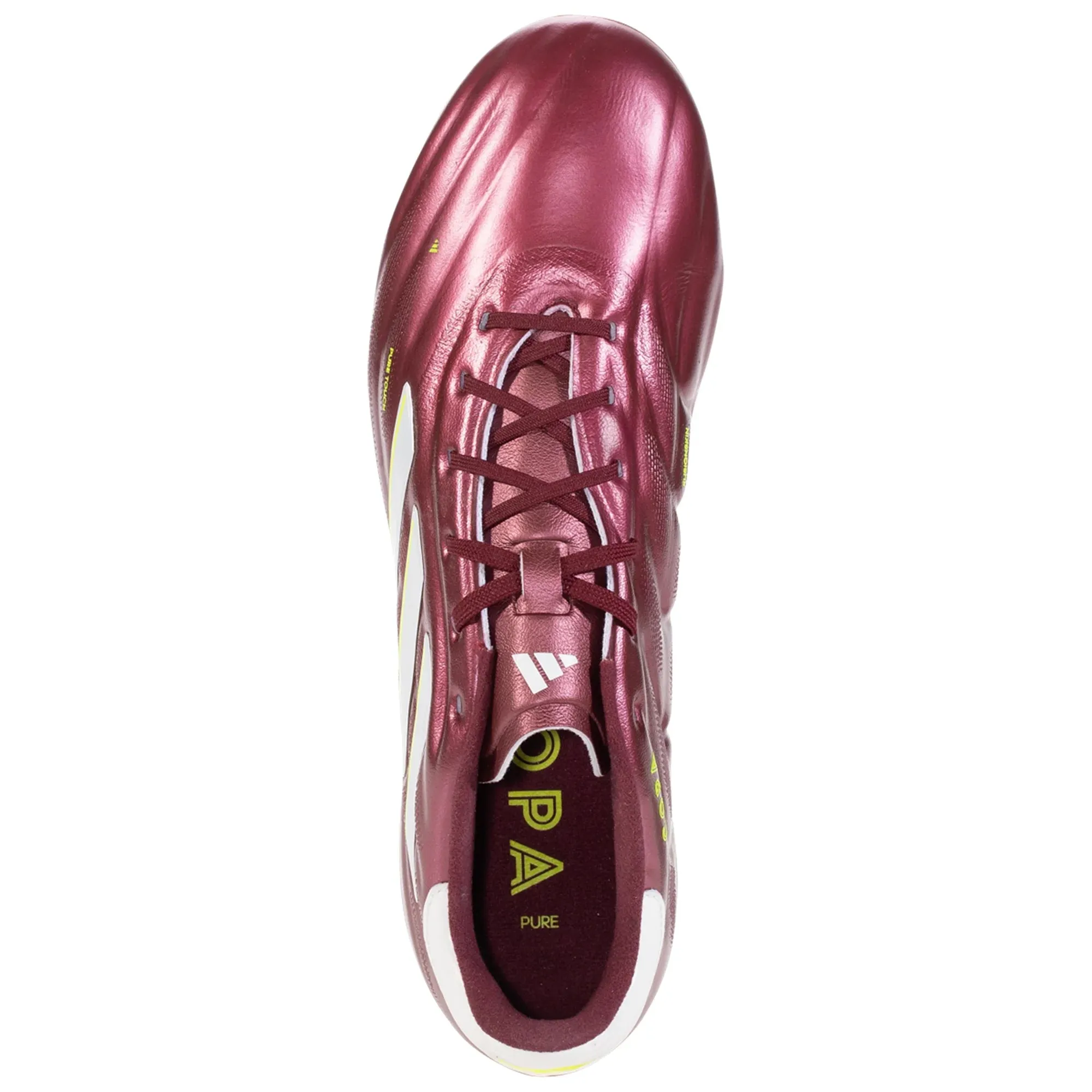 adidas Copa Pure 2 Elite FG Firm Ground Soccer Cleat - Shadow Red/White/Solar Yellow