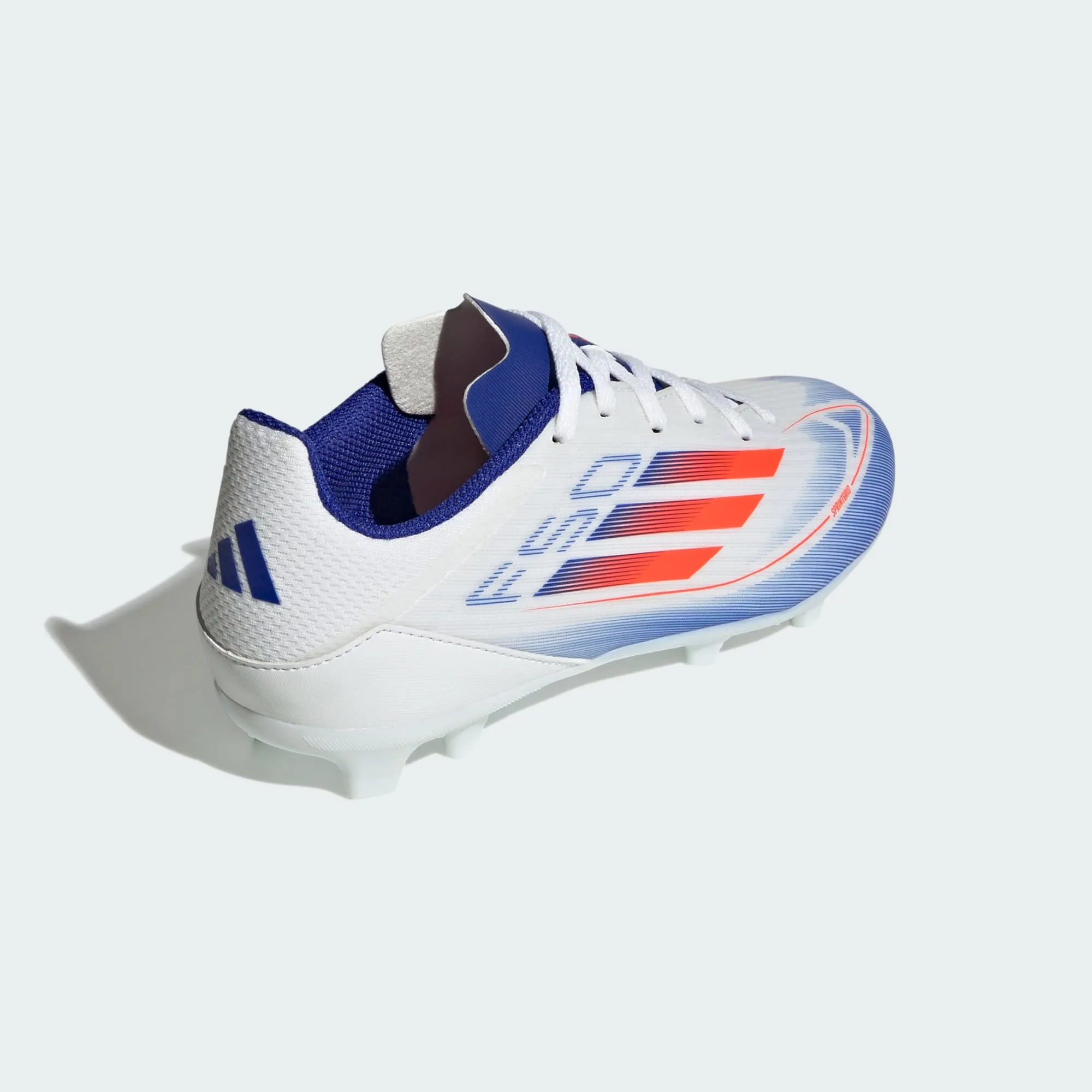 adidas F50 LEAGUE Firm/Multi-Ground Cleats | Cloud White-Solar Red-Lucid Blue | Kid's Unisex