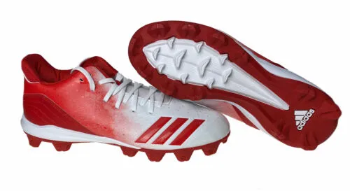 Adidas Men's Icon 4 MD Baseball Cleats Red White Size 8
