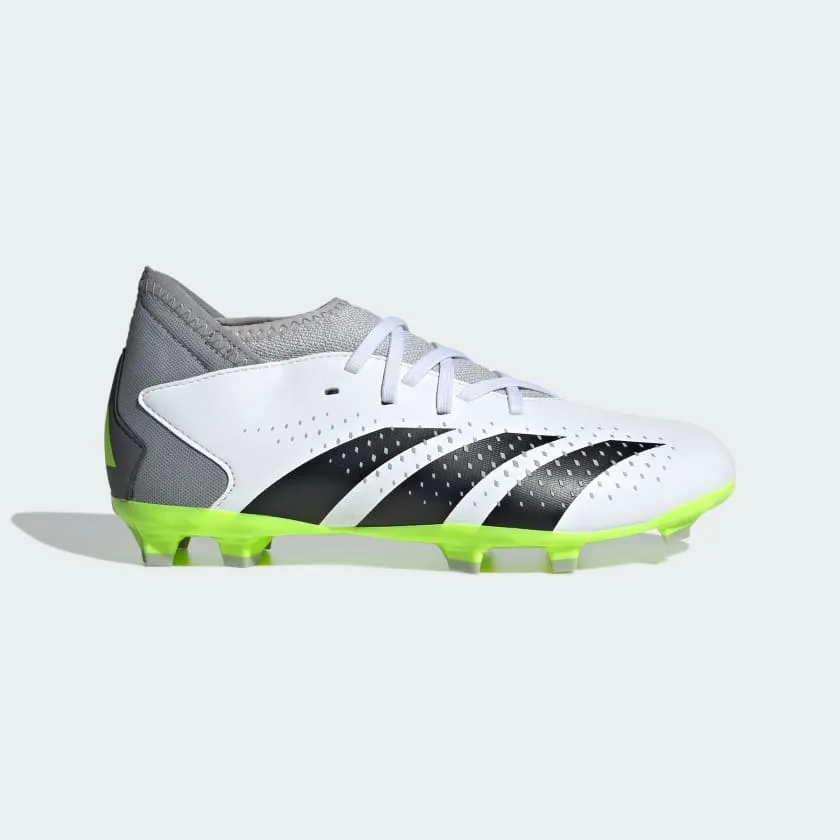 adidas Predator Accuracy.3 Firm Ground Juniors Soccer Cleats IE9504 Cloud White/Black/Lucid Lemon