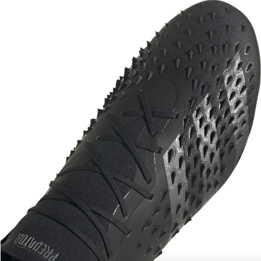 adidas Predator Freak .1 Firm Ground Soccer Cleat - Core Black/Iron Metallic/Sonic Ink