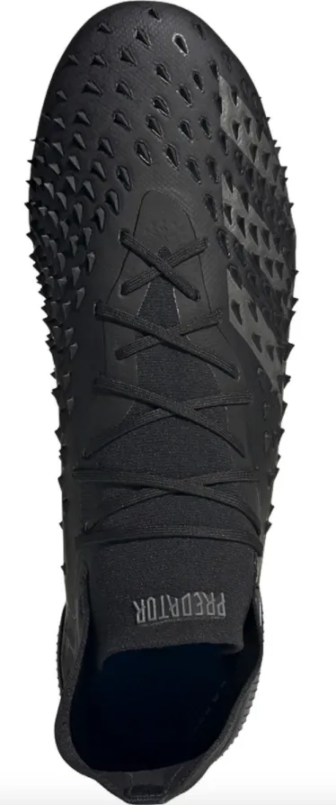 adidas Predator Freak .1 Firm Ground Soccer Cleat - Core Black/Iron Metallic/Sonic Ink