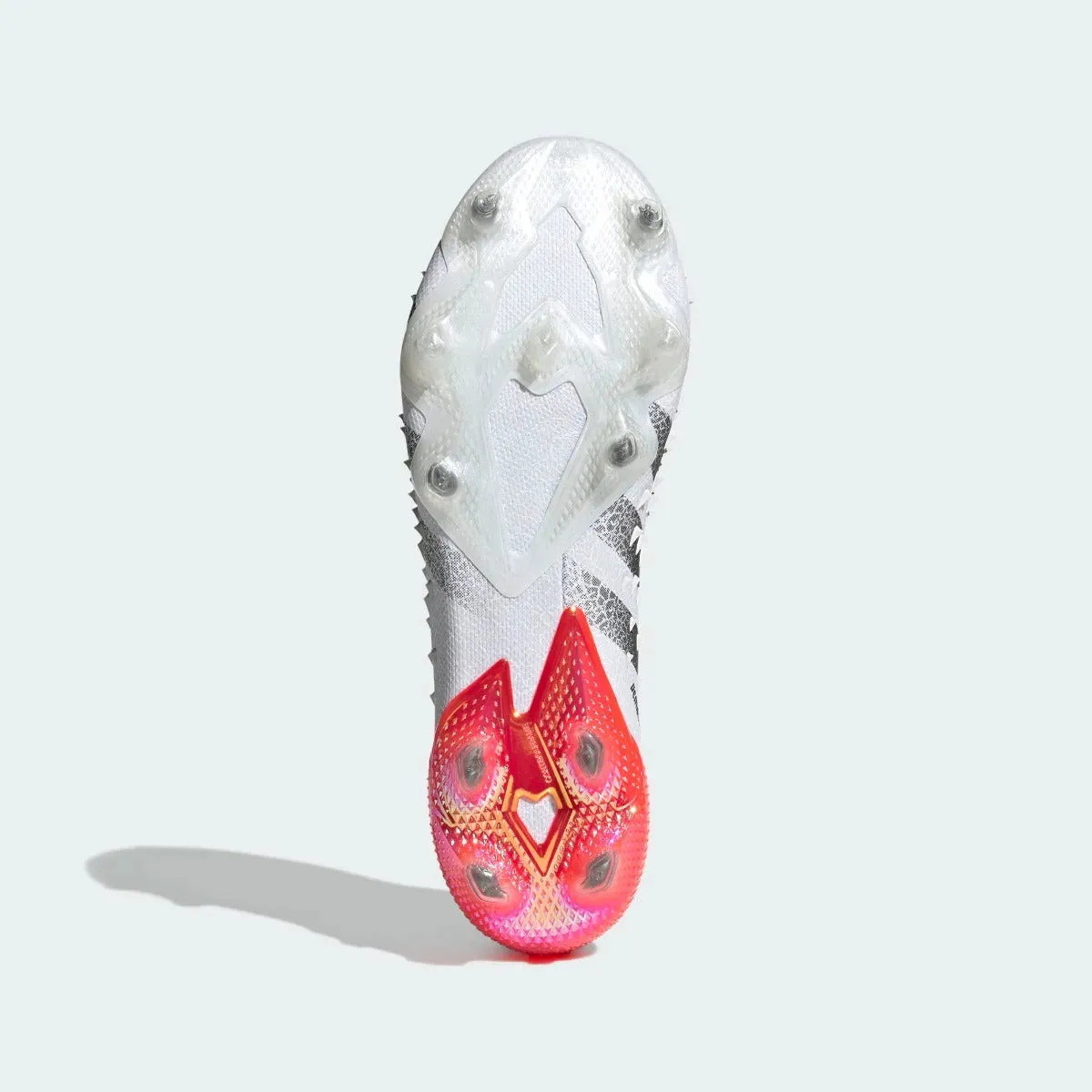 Adidas Predator Freak   FG - White-Grey-Solar Red