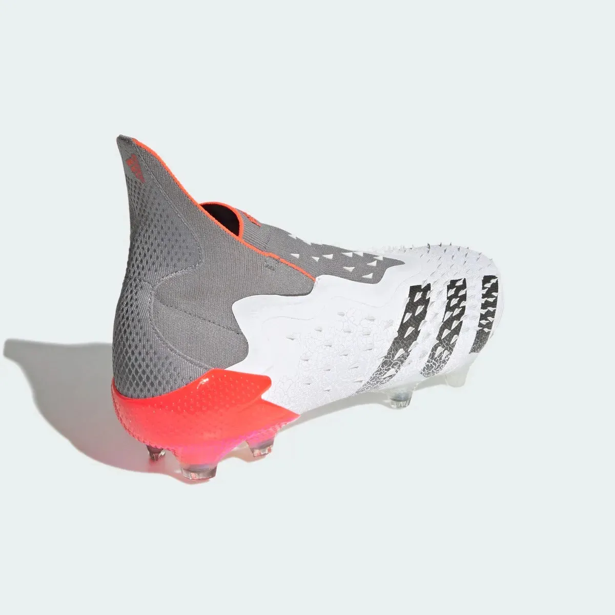 Adidas Predator Freak   FG - White-Grey-Solar Red