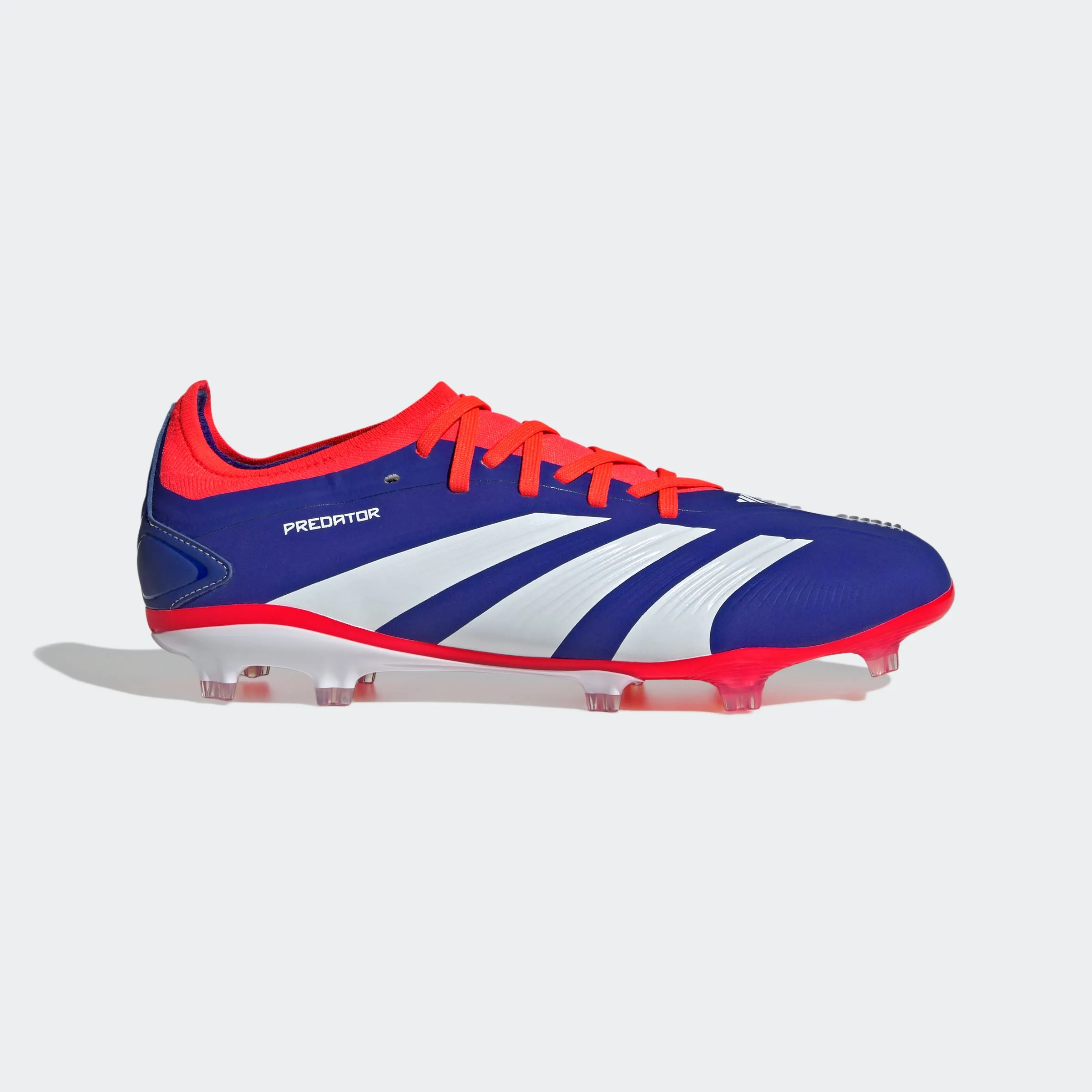 adidas Predator Pro Firm Ground Soccer Cleats | Cloud White-Solar Red-Lucid Blue | Men's