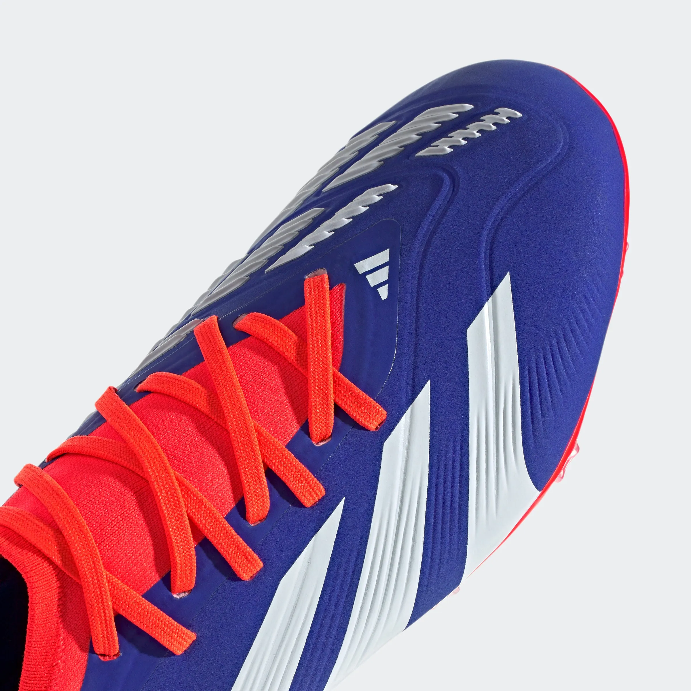 adidas Predator Pro Firm Ground Soccer Cleats | Cloud White-Solar Red-Lucid Blue | Men's