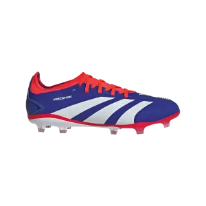 adidas Predator Pro Firm Ground Soccer Cleats | Cloud White-Solar Red-Lucid Blue | Men's