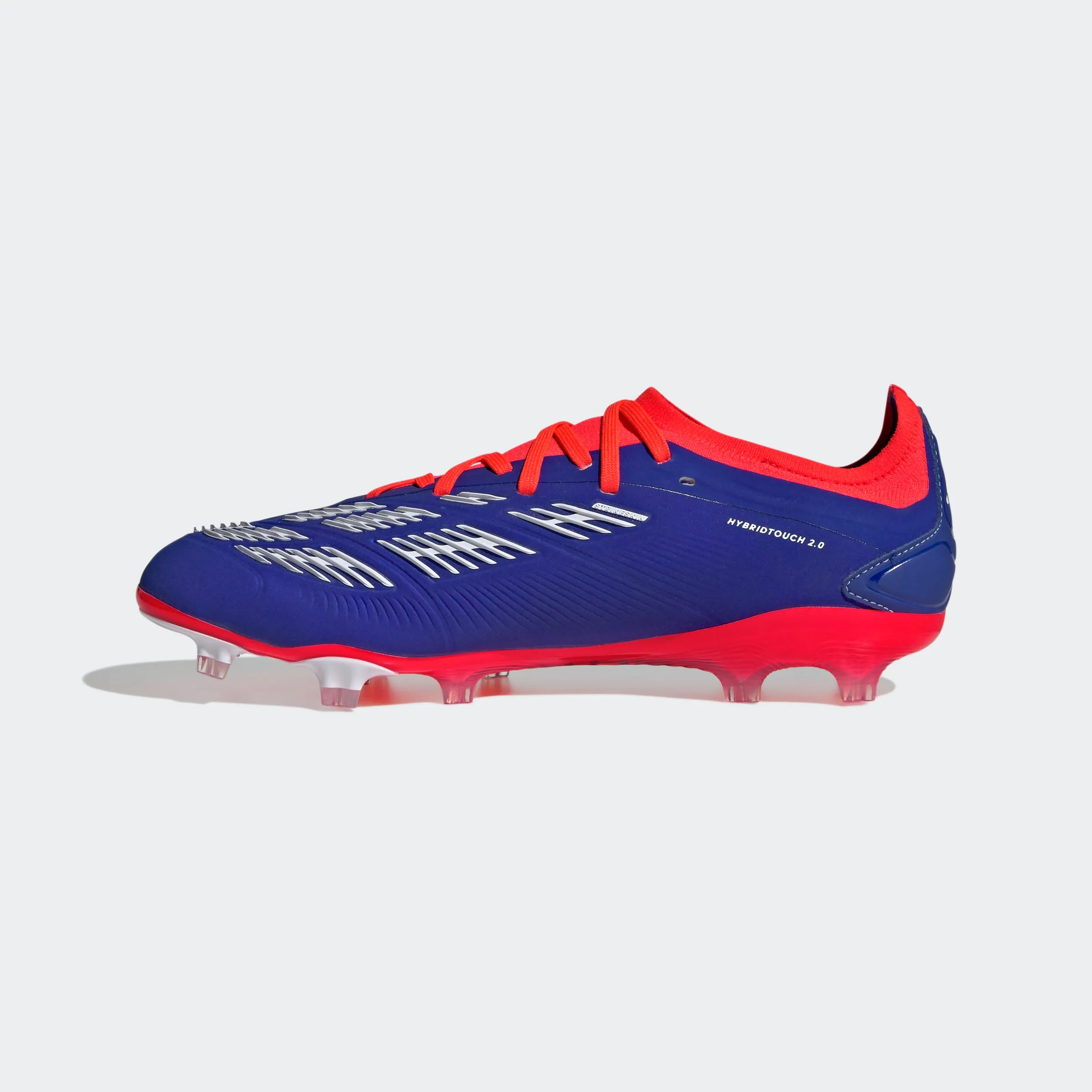 adidas Predator Pro Firm Ground Soccer Cleats | Cloud White-Solar Red-Lucid Blue | Men's