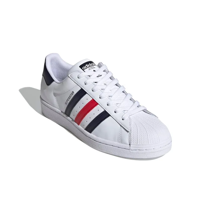 Adidas sneakers bassa da uomo Superstar FX2328 bianco-rosso-blu