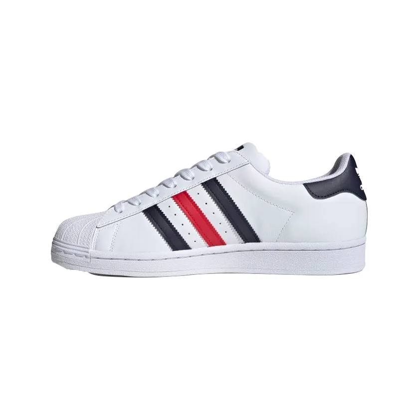 Adidas sneakers bassa da uomo Superstar FX2328 bianco-rosso-blu