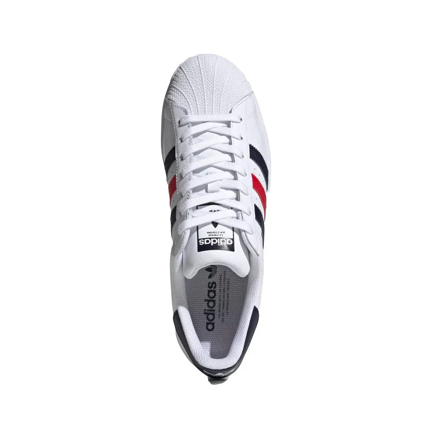 Adidas sneakers bassa da uomo Superstar FX2328 bianco-rosso-blu