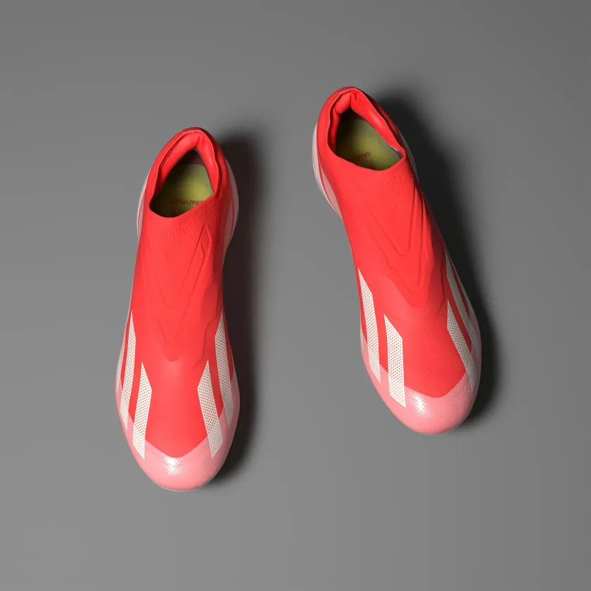 adidas X CrazyFast Elite Laceless FG Firm Ground Soccer Cleat Solar Red/White/Solar Yellow