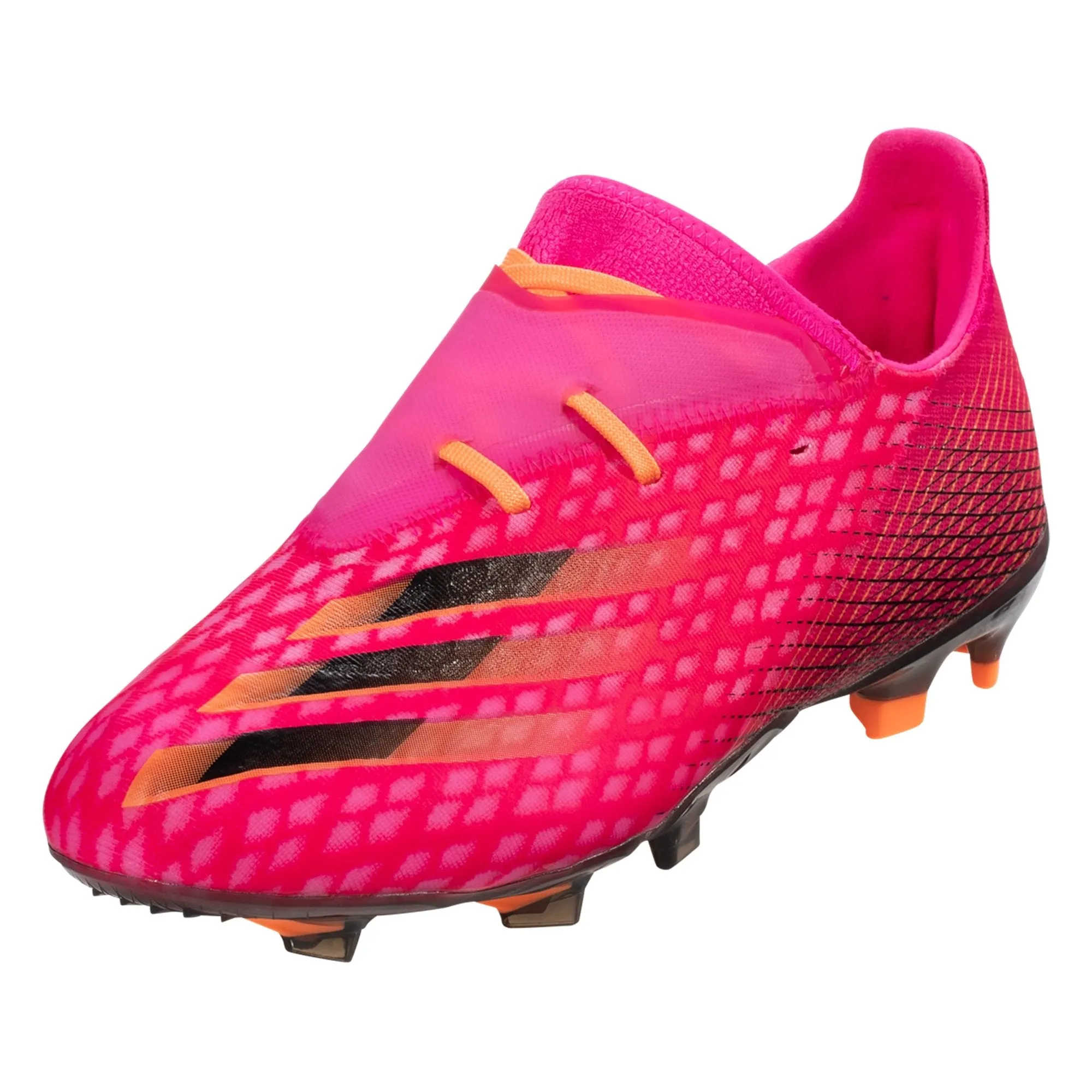 adidas X Ghosted .2 Firm Ground Cleats - Shock Pink/Core Black/Screaming Orange