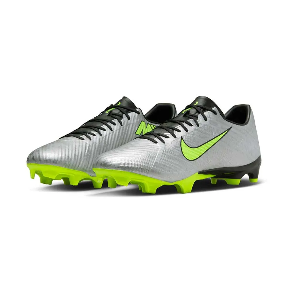 All Gender Nike Zoom Mercurial Vapor 15 Academy XXV MG Soccer Cleats - Metallic Silver/Volt - Regular (D)