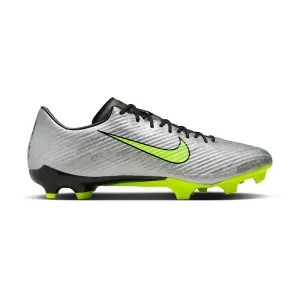 All Gender Nike Zoom Mercurial Vapor 15 Academy XXV MG Soccer Cleats - Metallic Silver/Volt - Regular (D)
