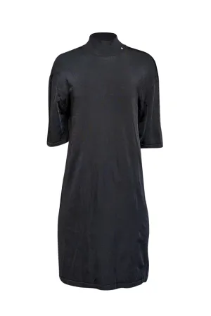 Anine Bing - Black Stretch Mock Neck Dress Sz S