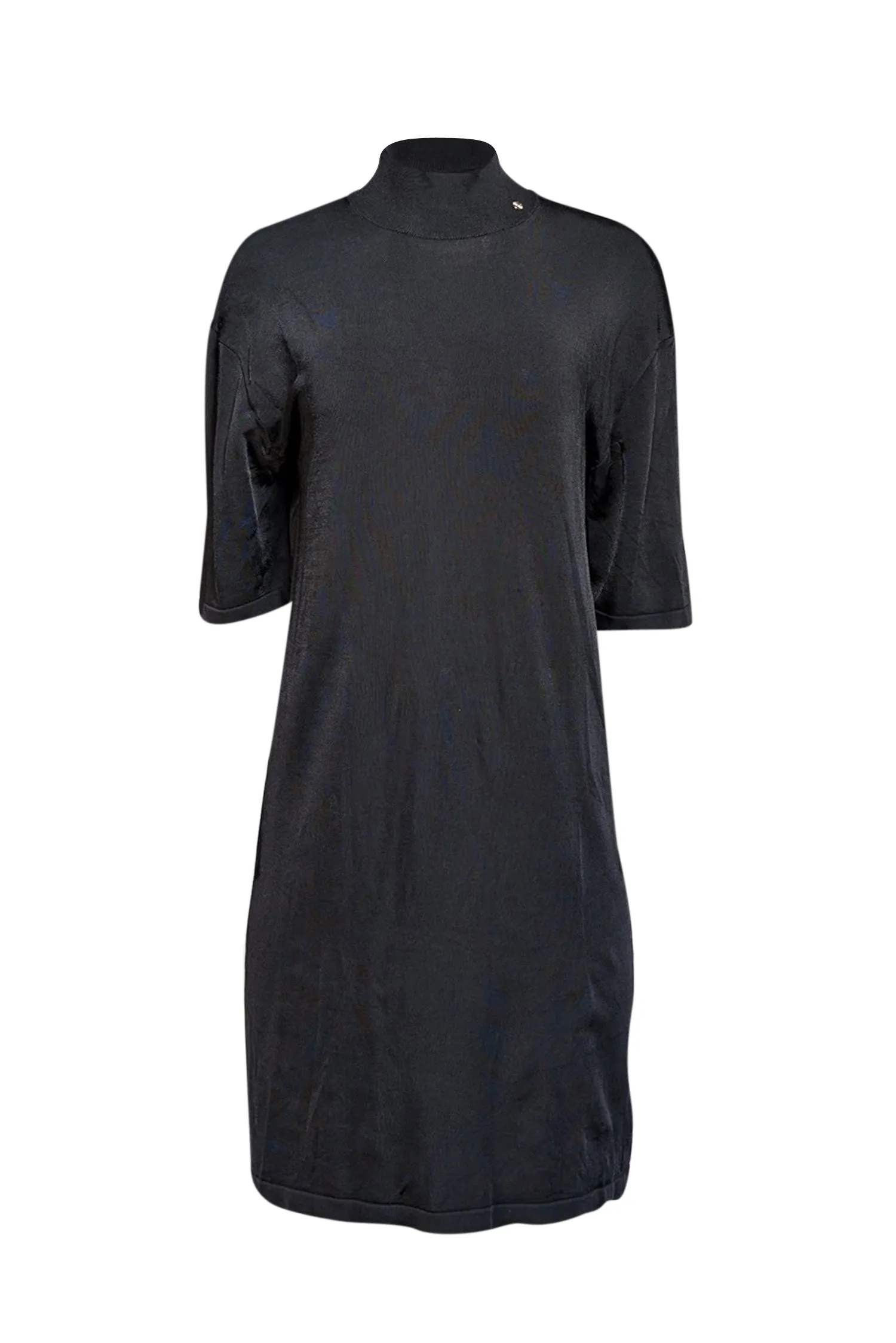 Anine Bing - Black Stretch Mock Neck Dress Sz S