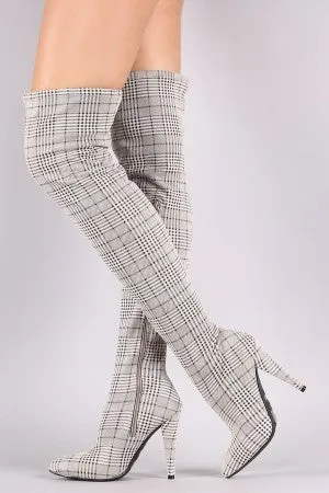Anne Michelle Pointy Toe Heeled Over-The-Knee Boots