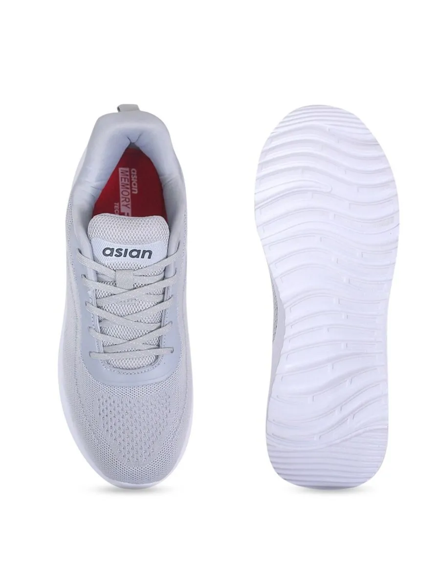 ASIAN Men Grey Mesh Flyknit Delta-20 Running Shoes