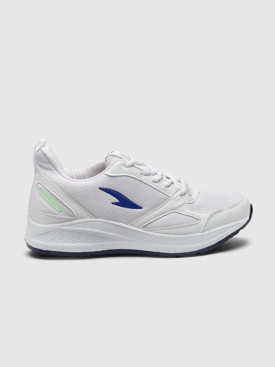 ASIAN Men White Mesh Running Non-Marking Shoes