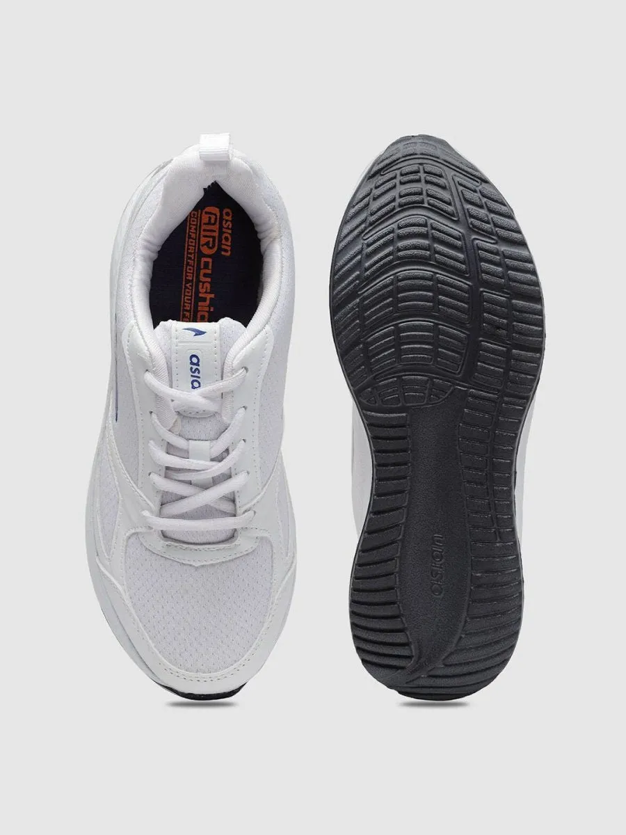 ASIAN Men White Mesh Running Non-Marking Shoes