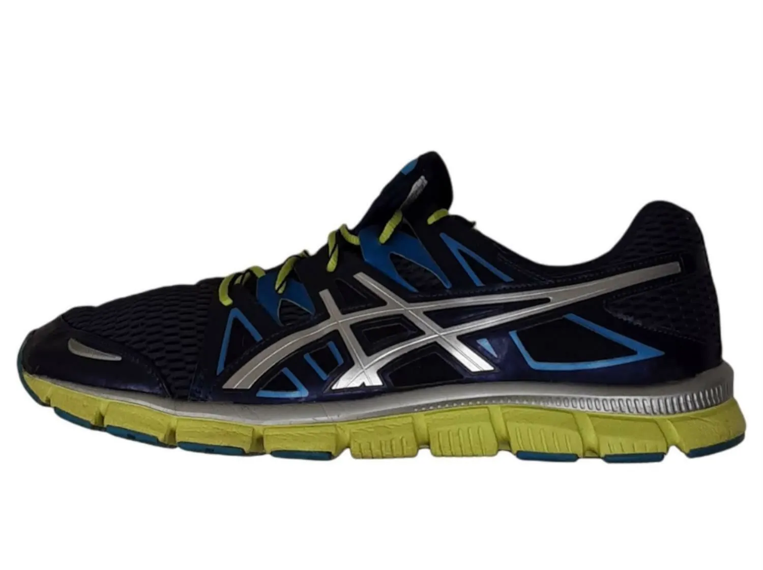 Asics Gel-Blur 33 Blue/Neon Green Running Shoes Men's (Size: 14) T2H3N