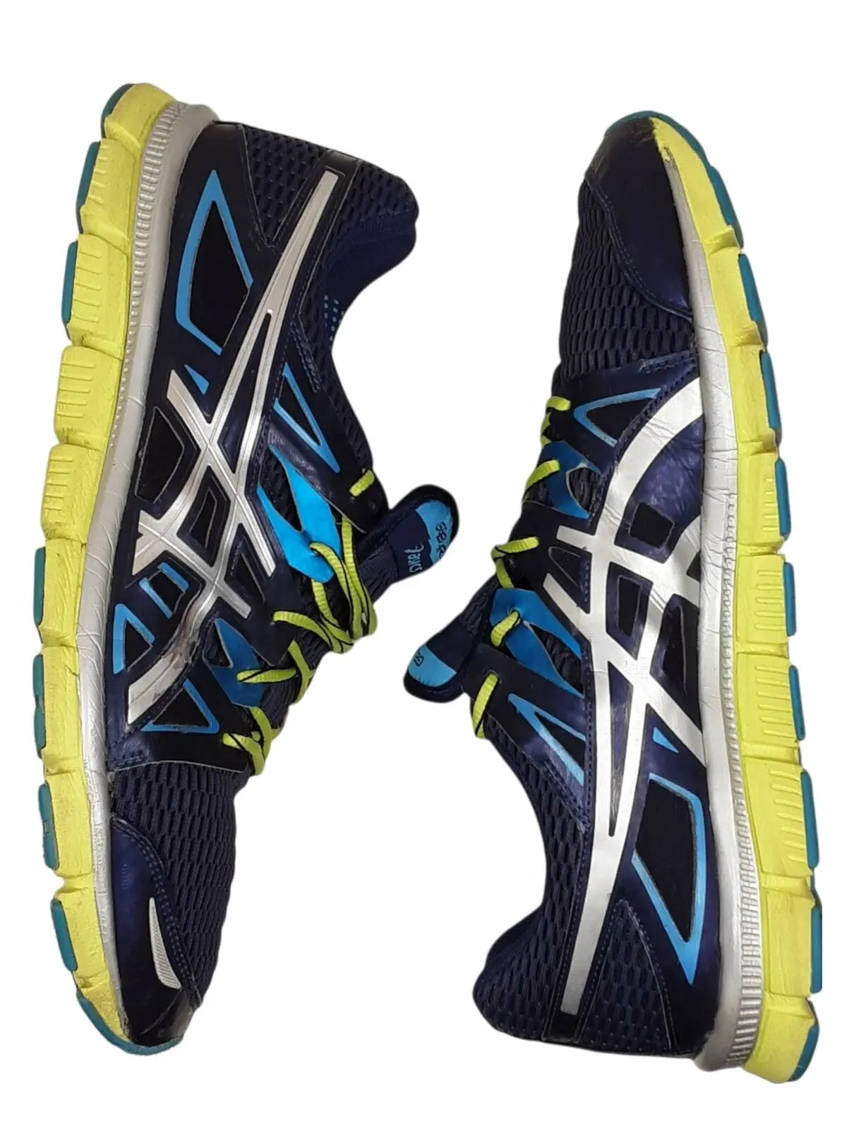 Asics Gel-Blur 33 Blue/Neon Green Running Shoes Men's (Size: 14) T2H3N