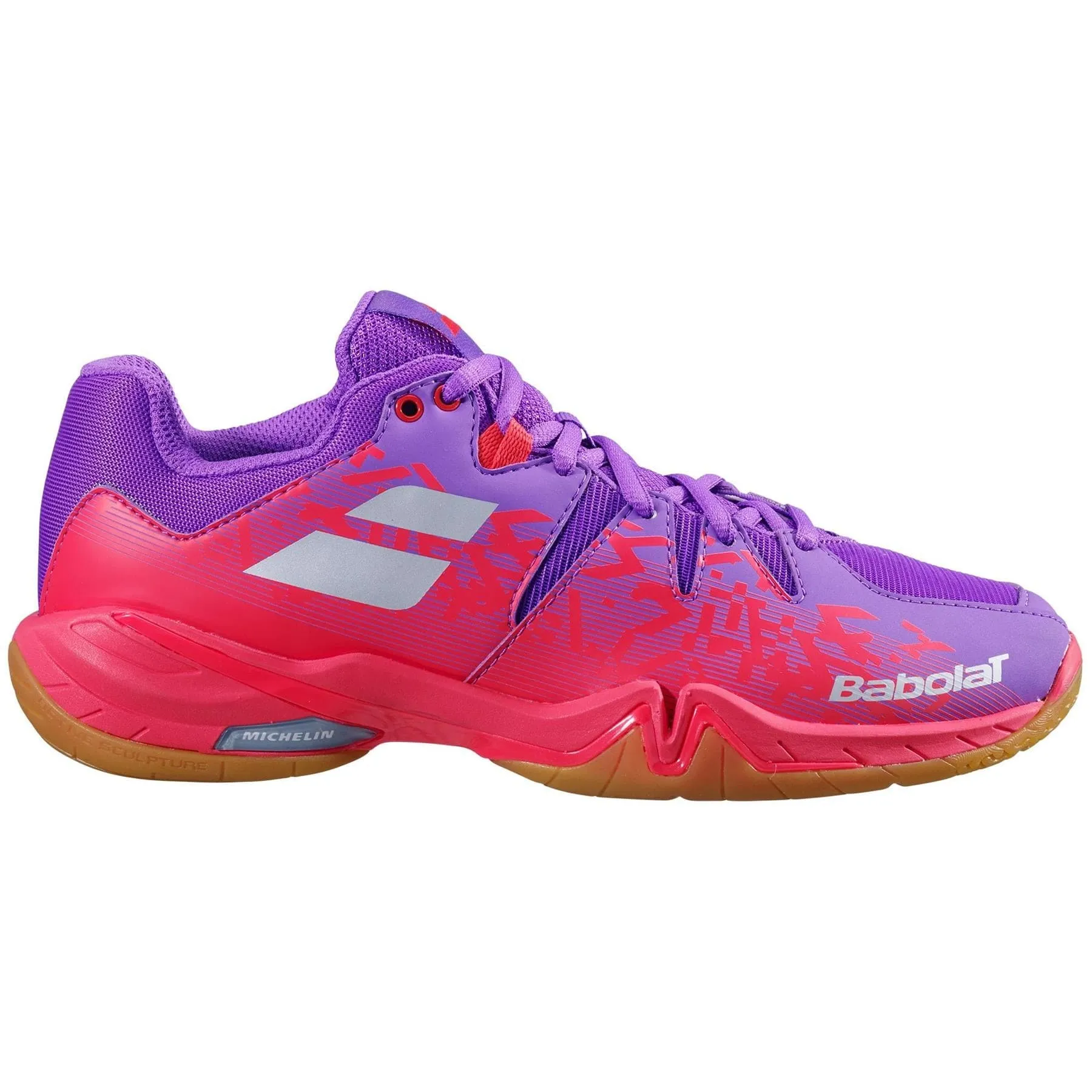 Babolat Shadow Spirit Womens Badminton Shoes - Dewberry / Fiery Red