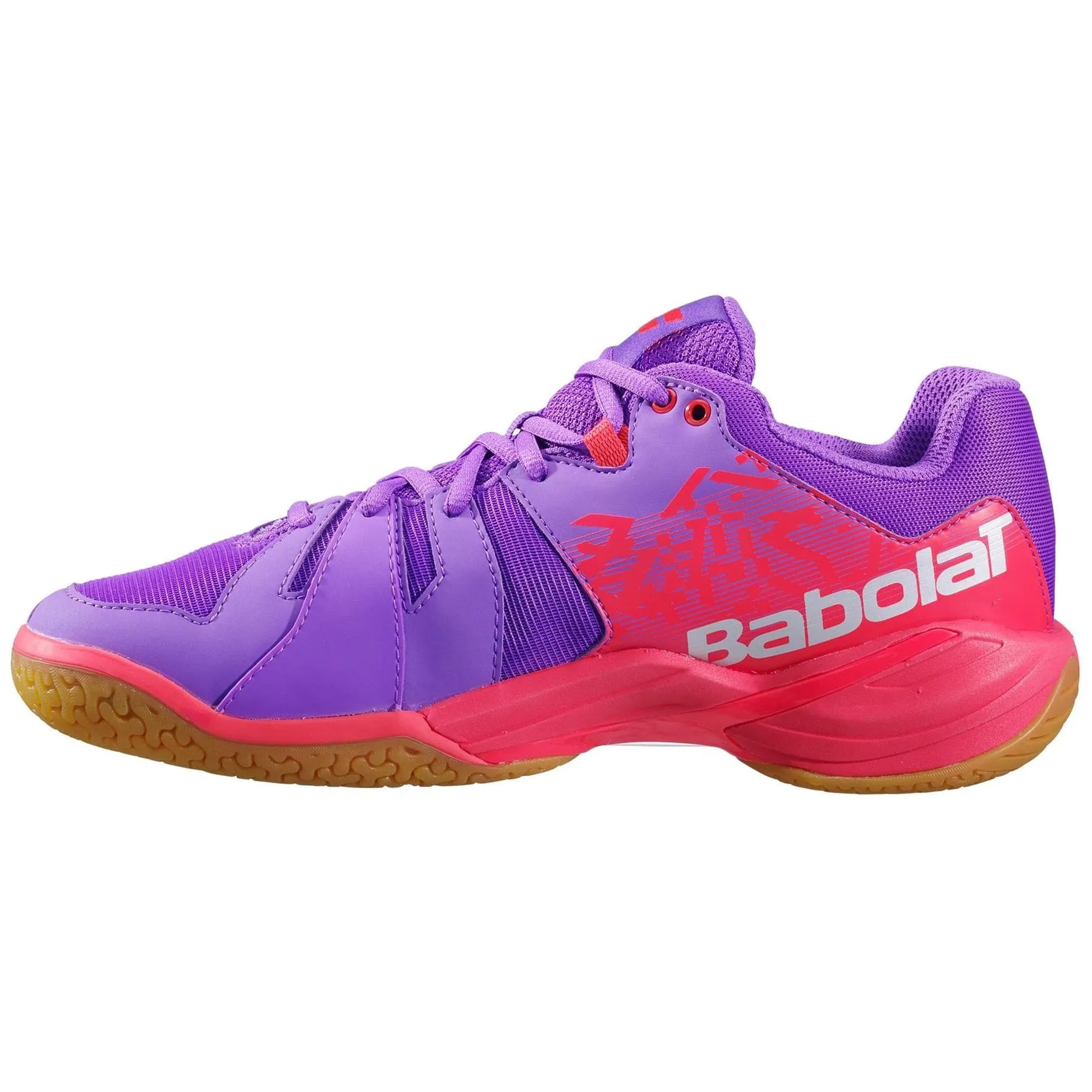 Babolat Shadow Spirit Womens Badminton Shoes - Dewberry / Fiery Red