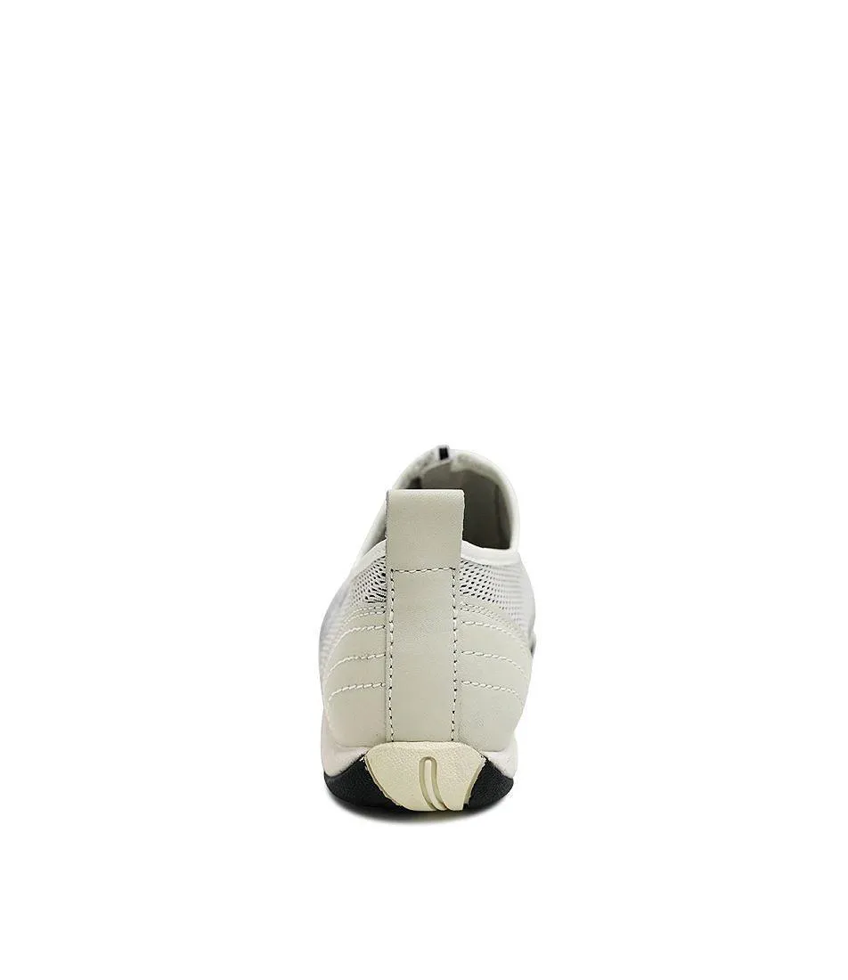 Barrado - White/ Beige Fabric Sneakers