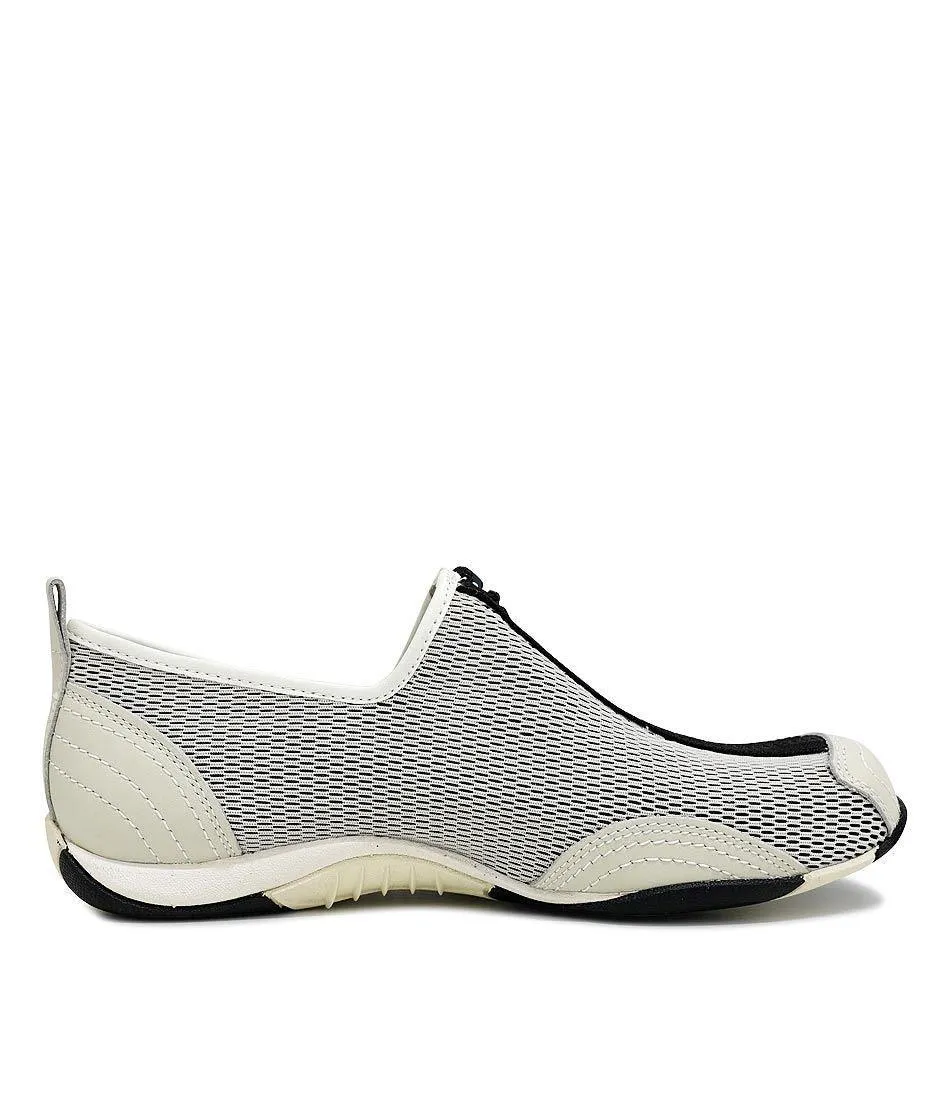 Barrado - White/ Beige Fabric Sneakers