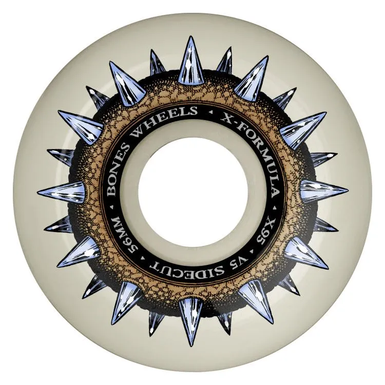BONES Skateboard Wheels X-Formula 'Street Cleats' x V5 Sidecut 95A