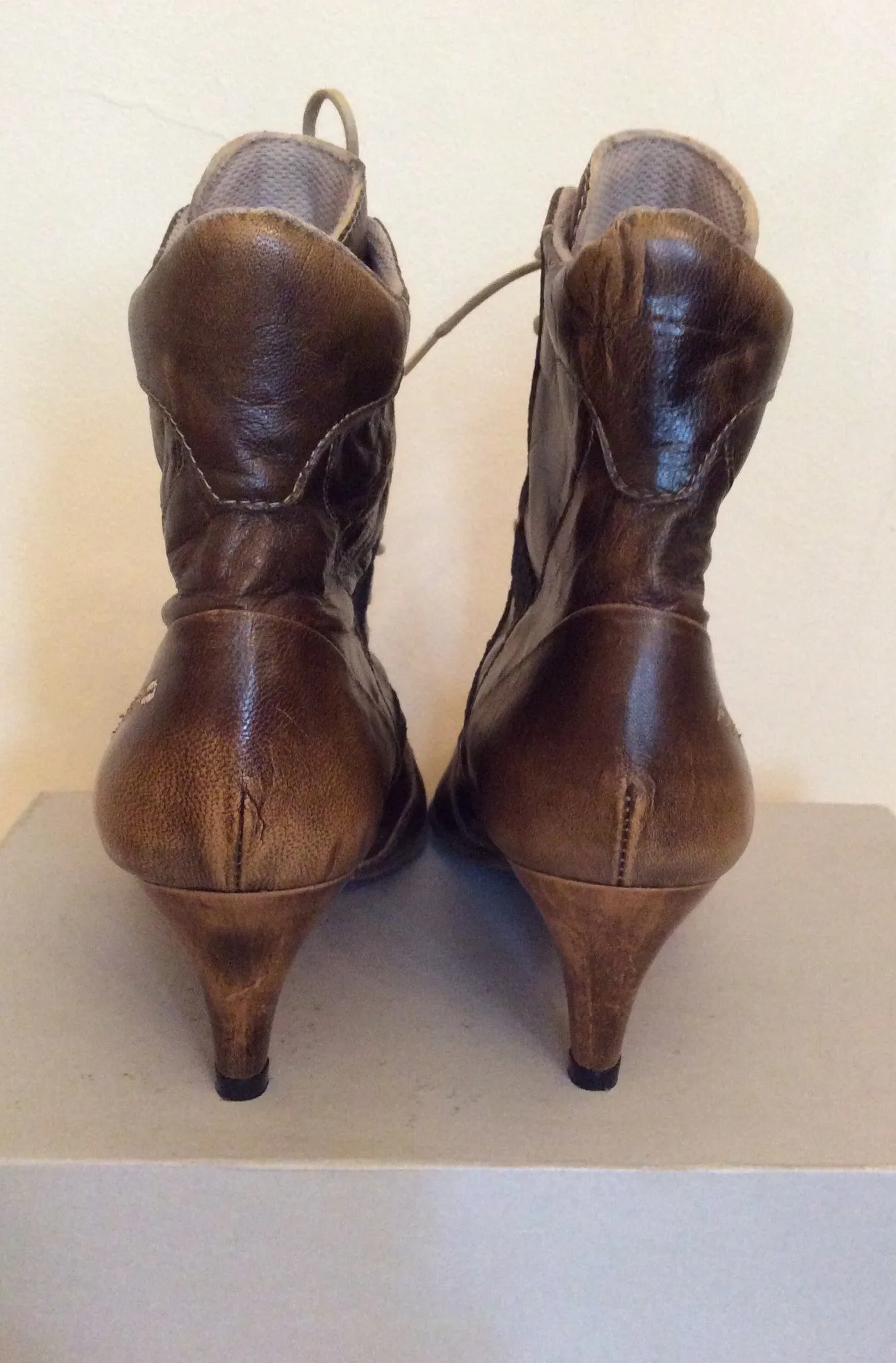 Brand New Firetrap Brown Lace Up Ankle Boots Size 3/36