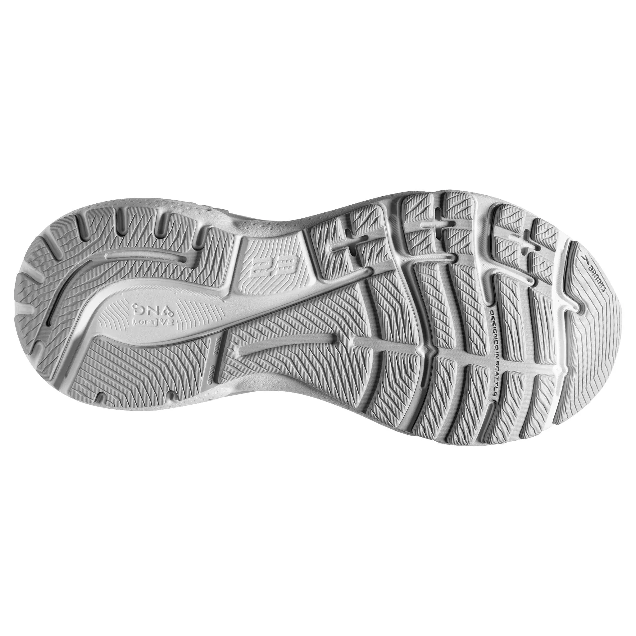 Brooks Women's 120381 104 Adrenaline GTS 23 White Oyster Silver Cushion Support Running Shoes