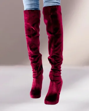 Burgundy Yael Heeled Boots