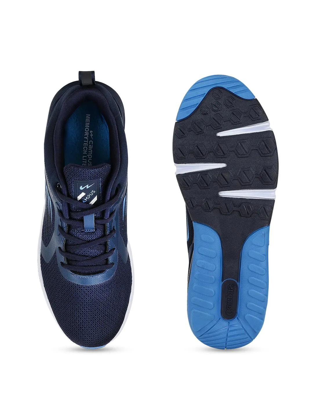 Campus Men Navy Blue Mesh Running Shoes