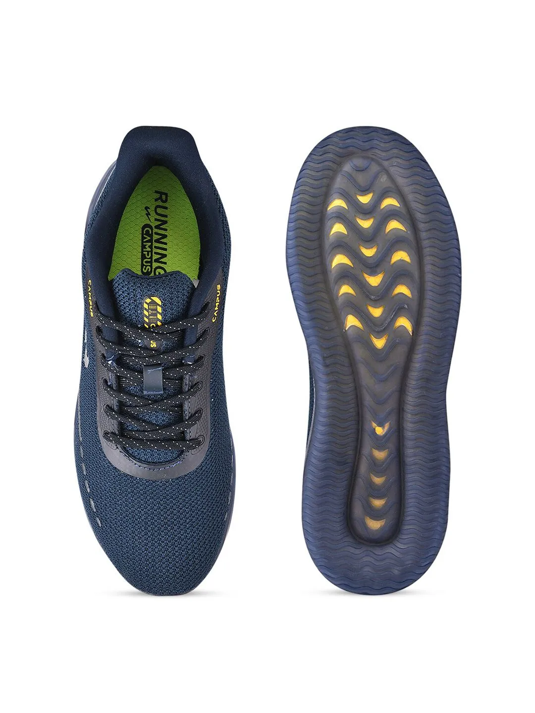 Campus Men Navy Blue Mesh Sensor Running Shoes