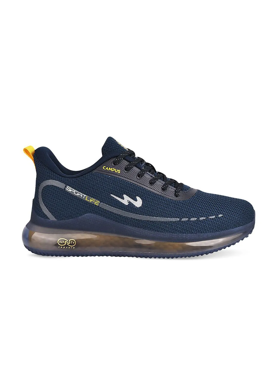 Campus Men Navy Blue Mesh Sensor Running Shoes