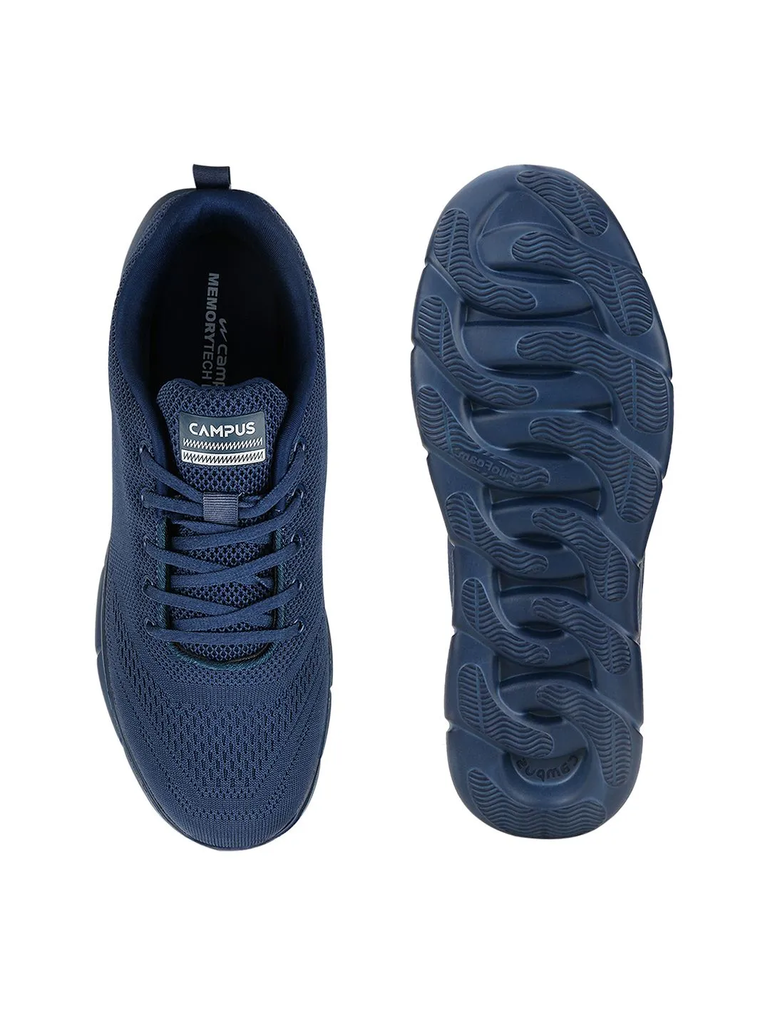 Campus Men Turquoise Blue Mesh Running Marking Shoes
