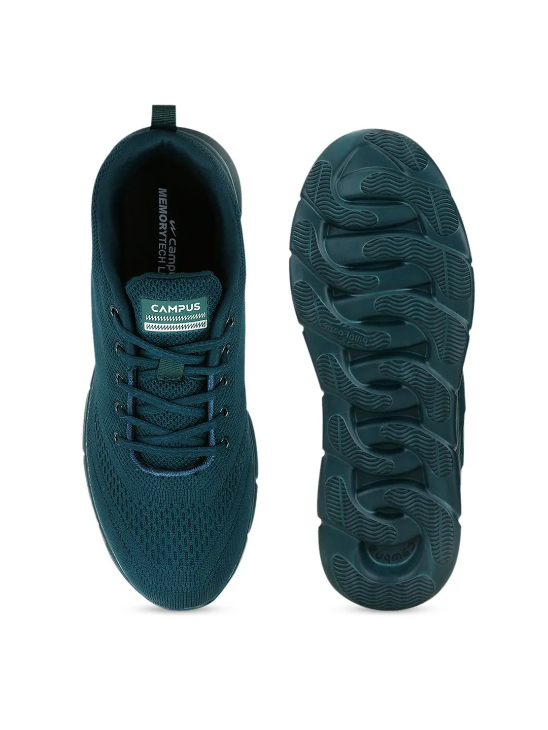 Campus Men Turquoise Blue Mesh Running Shoes