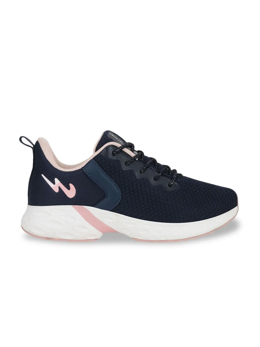 Campus Women Navy Blue & Pink Mesh Running Shoes