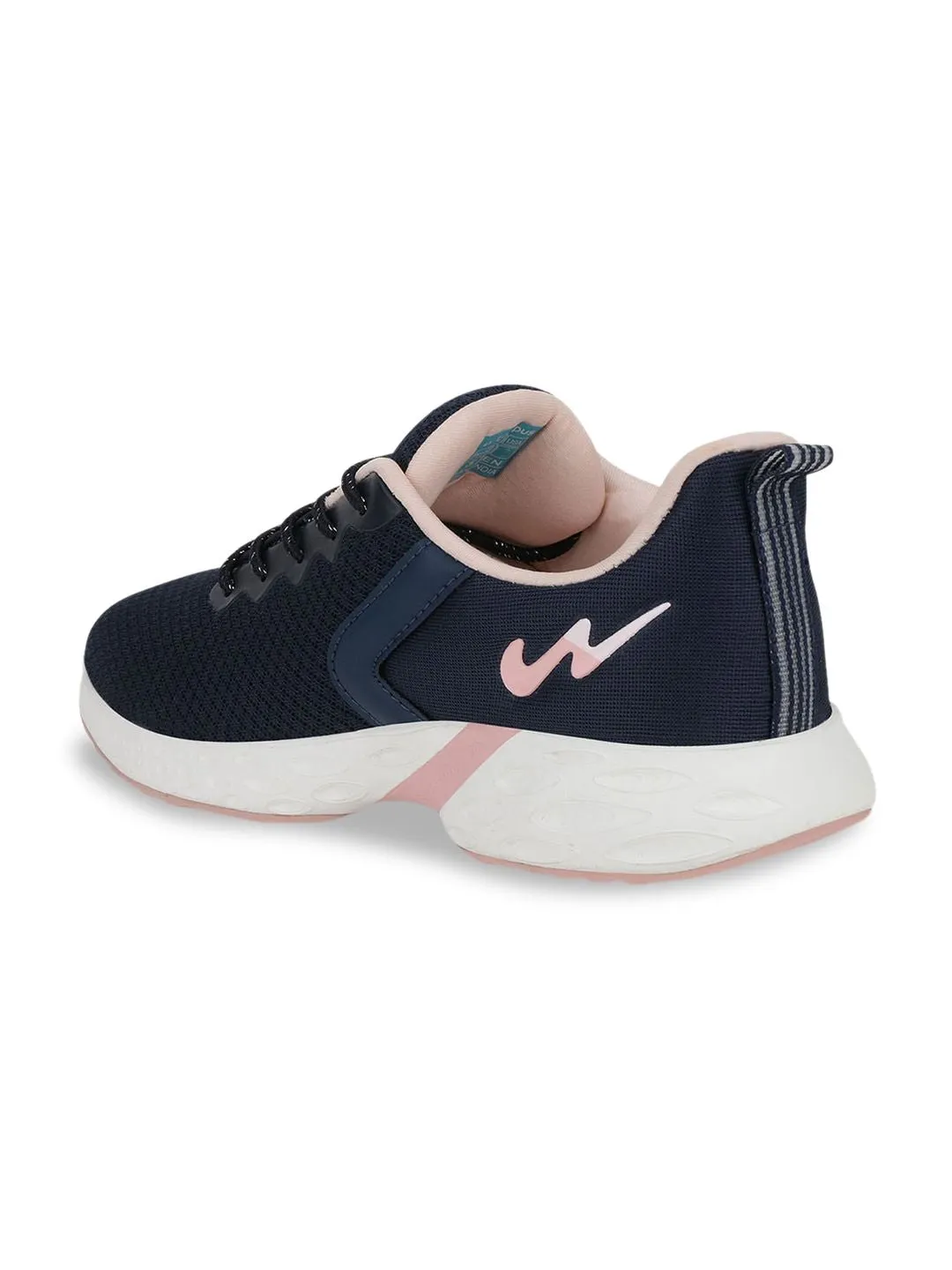 Campus Women Navy Blue & Pink Mesh Running Shoes