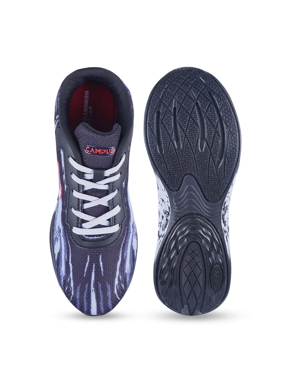 Campus Women Navy Blue Printed Mesh Running Shoes