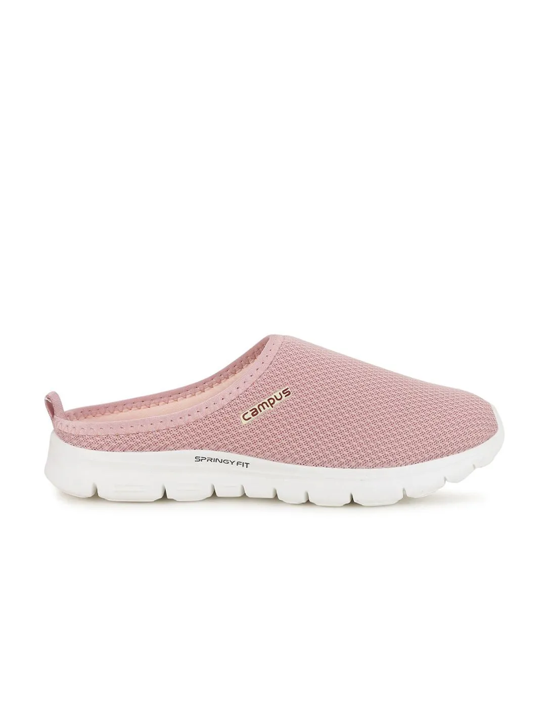 Campus Women Peach-Coloured Mesh Walking Shoes