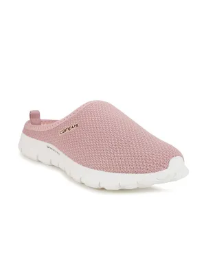 Campus Women Peach-Coloured Mesh Walking Shoes