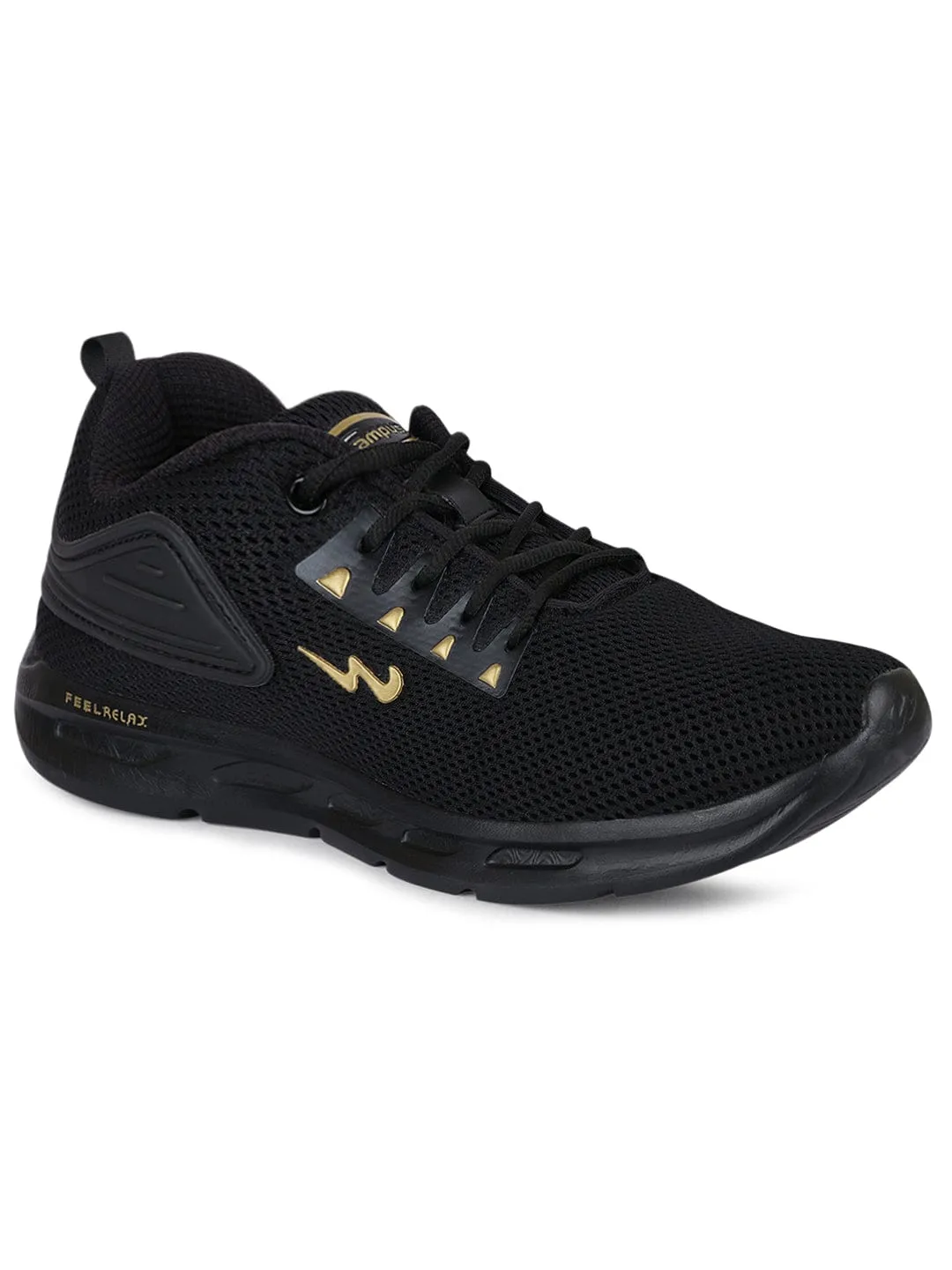 CLUSTER PRO Black Men's Running Shoes
