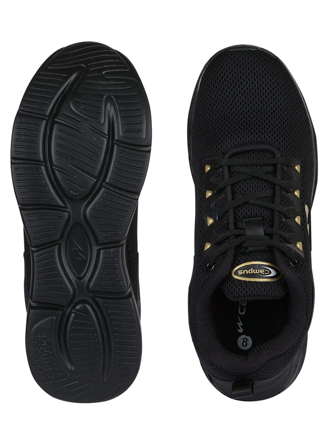 CLUSTER PRO Black Men's Running Shoes