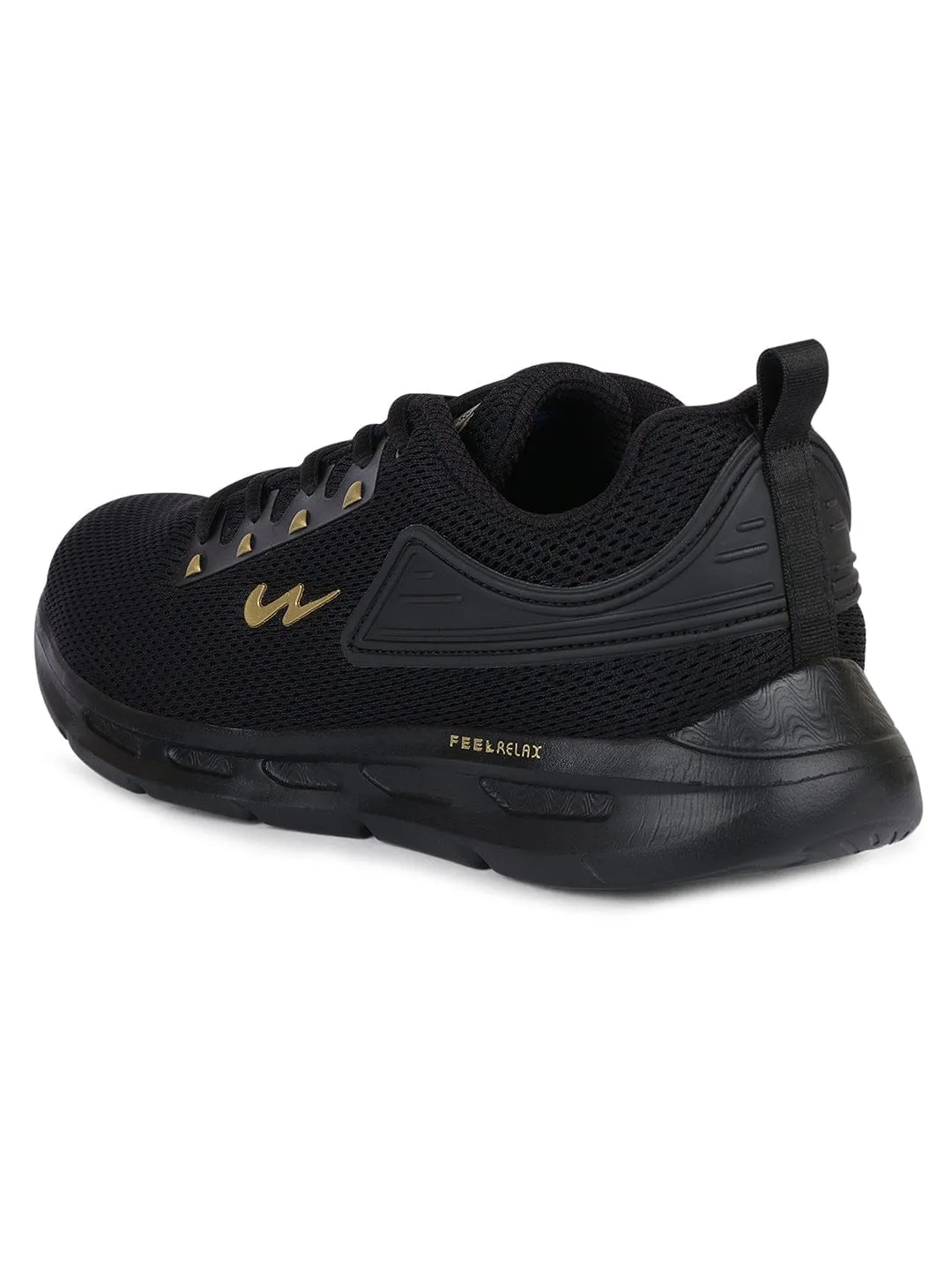 CLUSTER PRO Black Men's Running Shoes